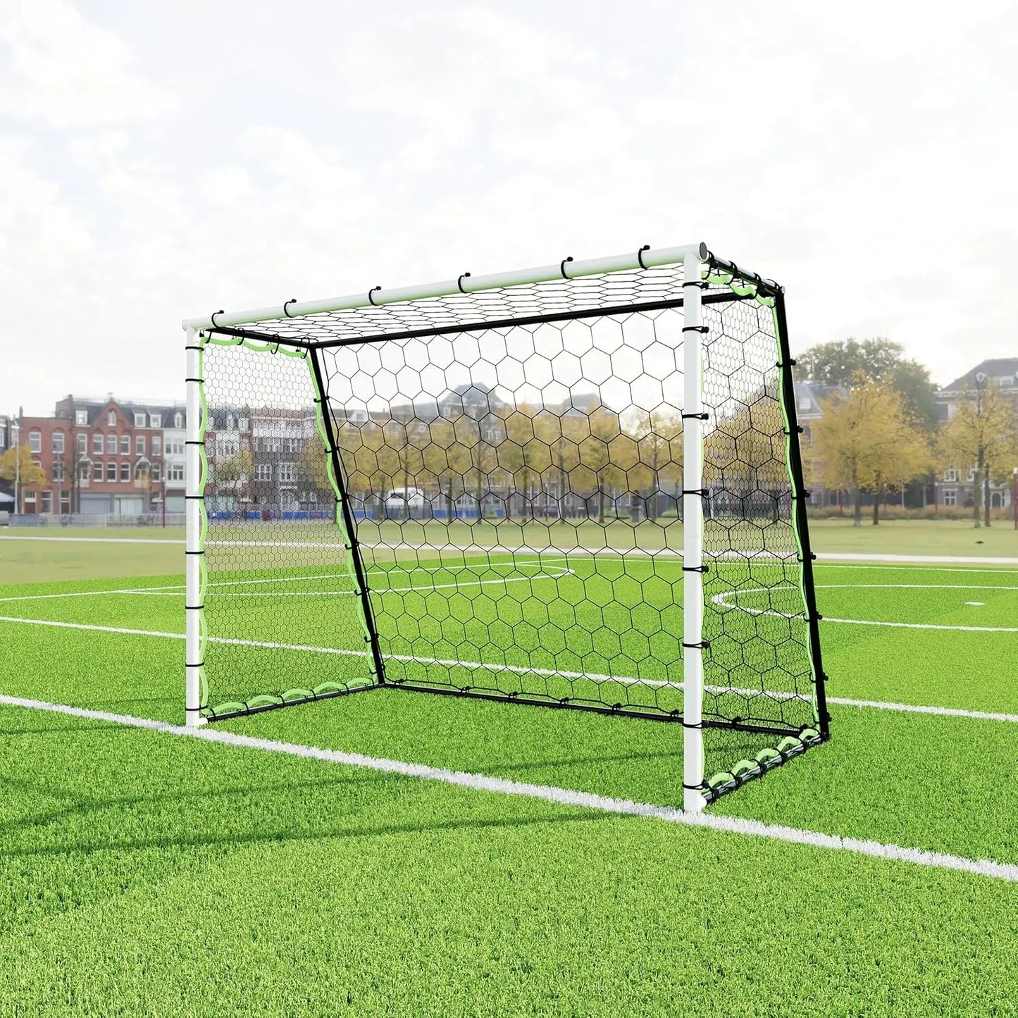 Soccer Goal, 7x5Ft Net, Rebounder, Steel Frame