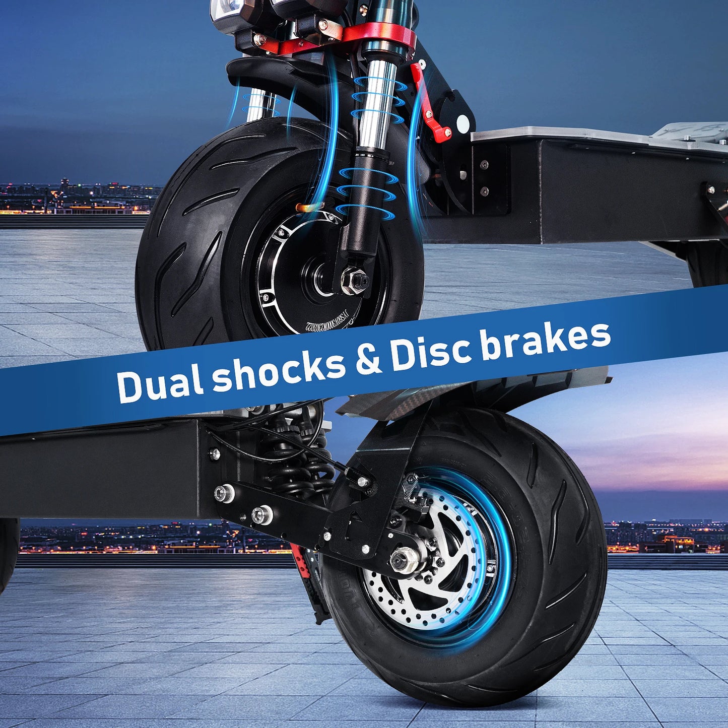 Electric Scooter, 12 Fat Tire, E-Mountain Scooter, Adult Foldable, 3000W*2 Motor, 60V38AH Battery