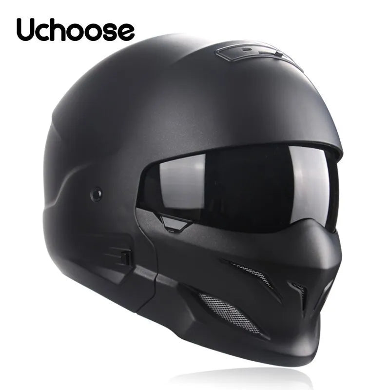 Multi-Purpose Combination Detachable Helmet, DOT Certified, Motorcycle Half Predator Helmet