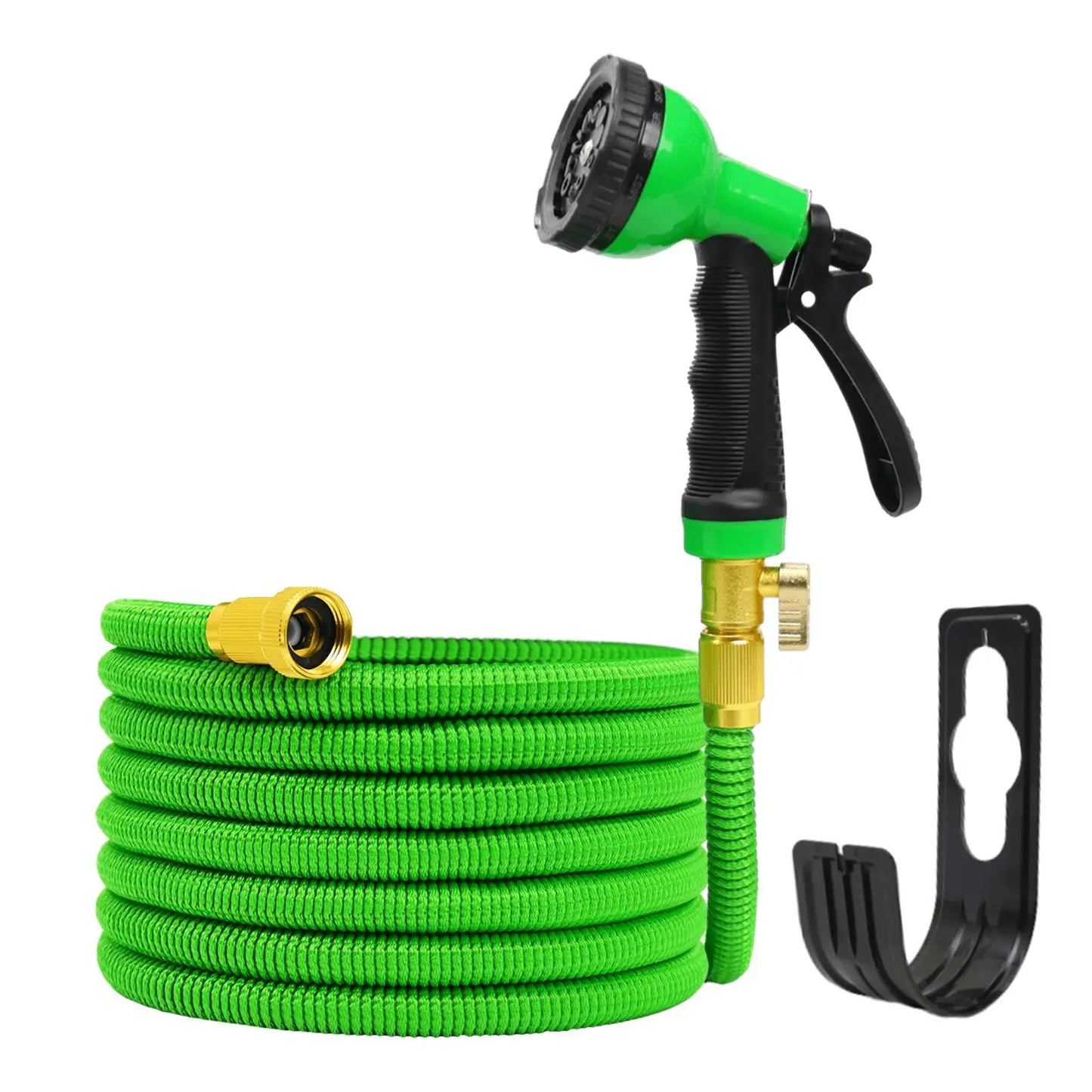 Expandable Garden Hose w/ Holder, 10 Spray Nozzle Settings, 3/4 inch Flexible, 50-100FT Water Hose
