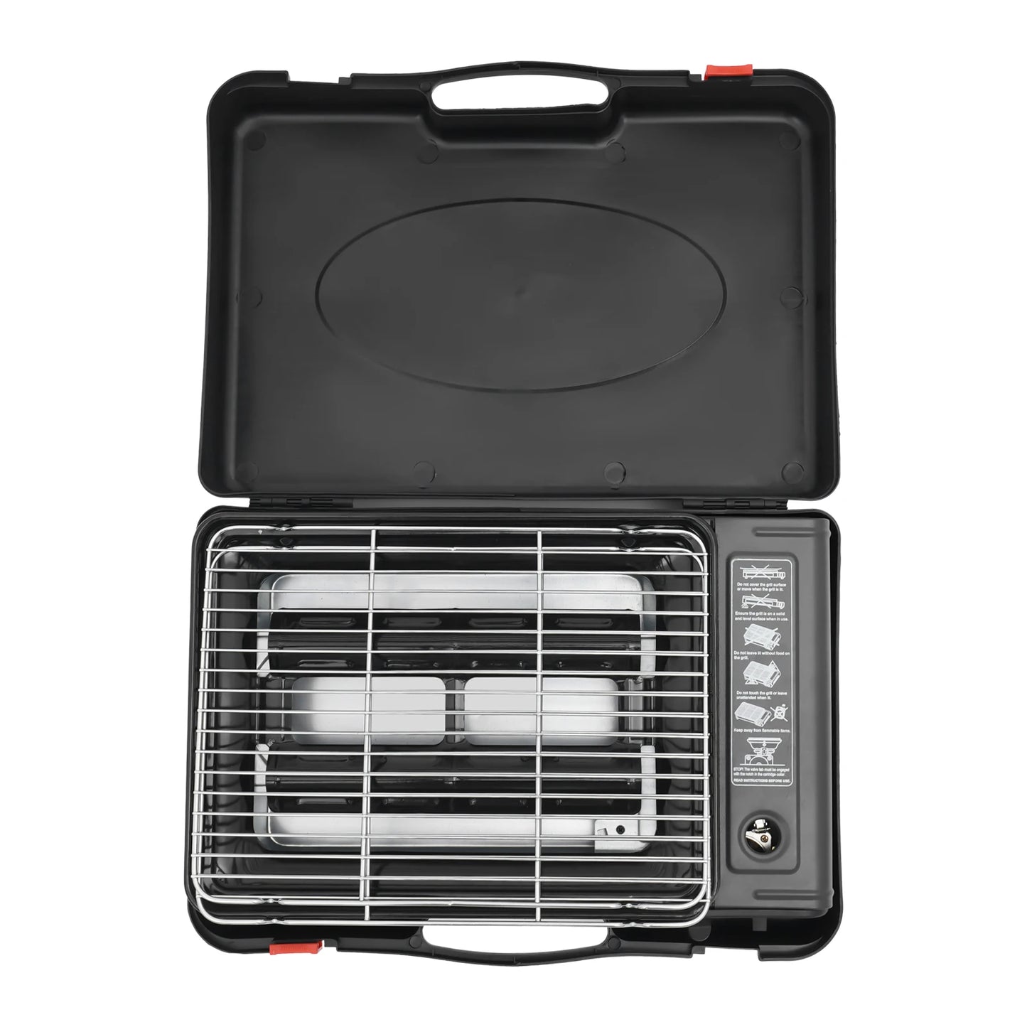 Portable Gas Barbecue Camping Stove w/ Carrying Case