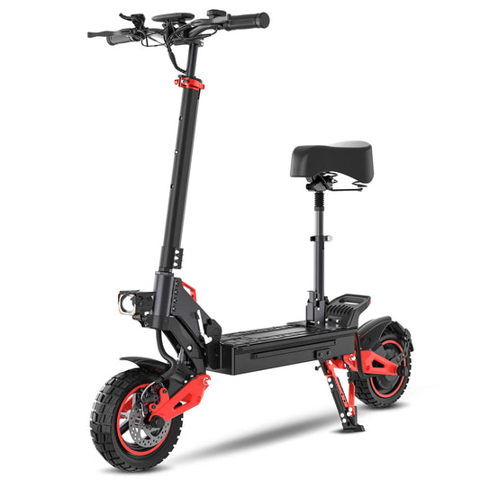 Electric Scooter, 1600W Motor, Top Speed 32MPH, 48V18AH, 11-inch Off-Road Tires, Adult Sport Folding EScooter w/ Seat