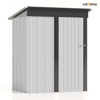 Outdoor Storage Shed, 5x3 FT. Tool Shed w/ Sloping Roof and Lockable Door