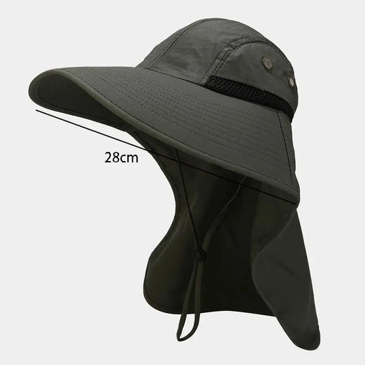 Large Brim, Sun Protection Fishing Hat, Quick-Dry Mesh, Foldable, Breathable, Unisex
