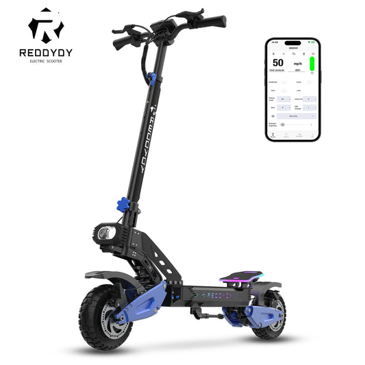 Electric Offroad Scooter, 50 MPH Max speed, 60V 25Ah, 55-Mile Range, 10.5" Off-Road Tires,
