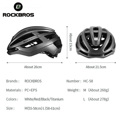 Bike Helmet, Road Cycling Helmet, Integrally-Molded Men or Women Breathable Ventilation, Ultralight