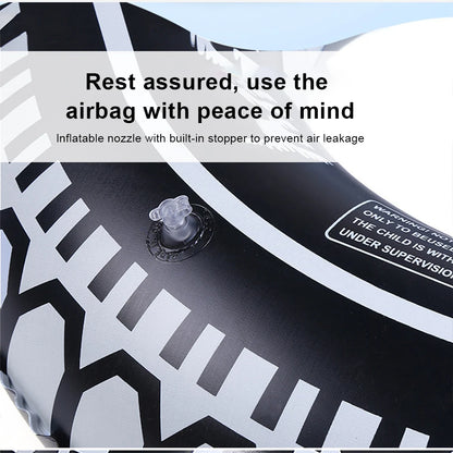 Tire Pattern Blow Up Swim Tube, Leakproof Inflatable Swim Floaties