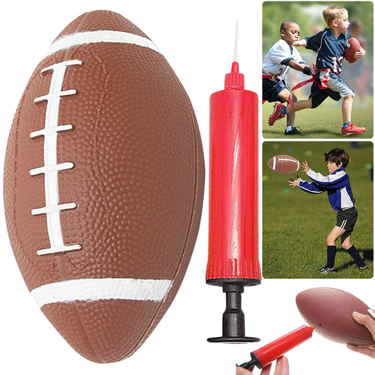 American Football, Anti-Slip Small Rugby Ball with Inflator, Children Game Ball