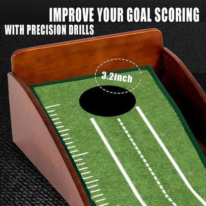 Indoor Golf Putting Mat w/ Auto Ball Return, Velvet Surface for Training Aid