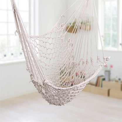 Nordic Style White Hammock, Indoor, Outdoor Garden Hanging Chair Swing