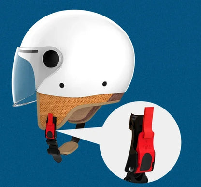 Moped Helmet, Electric Scooter Retro Sport Warm Half Helmet