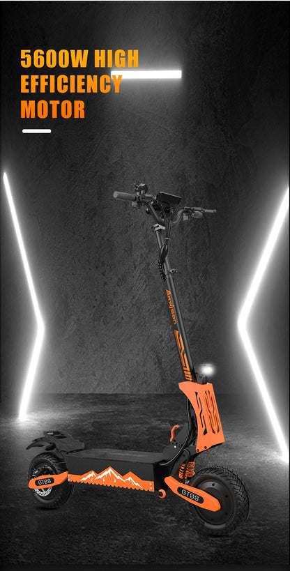 Adult Electric Scooter 5600W Dual Motor, Top Speed 46MPH, 60V27AH, 11-inch Off-Road Tires, Foldable eScooter