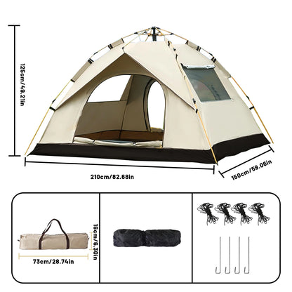 Instant Golden Tents, Portable 3-4 Person, Sun & Rain Shelter
