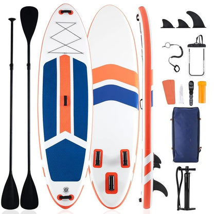 Inflatable Stand Up Paddle Board w/ Premium Accessories Wide Non-Slip Comfort Deck