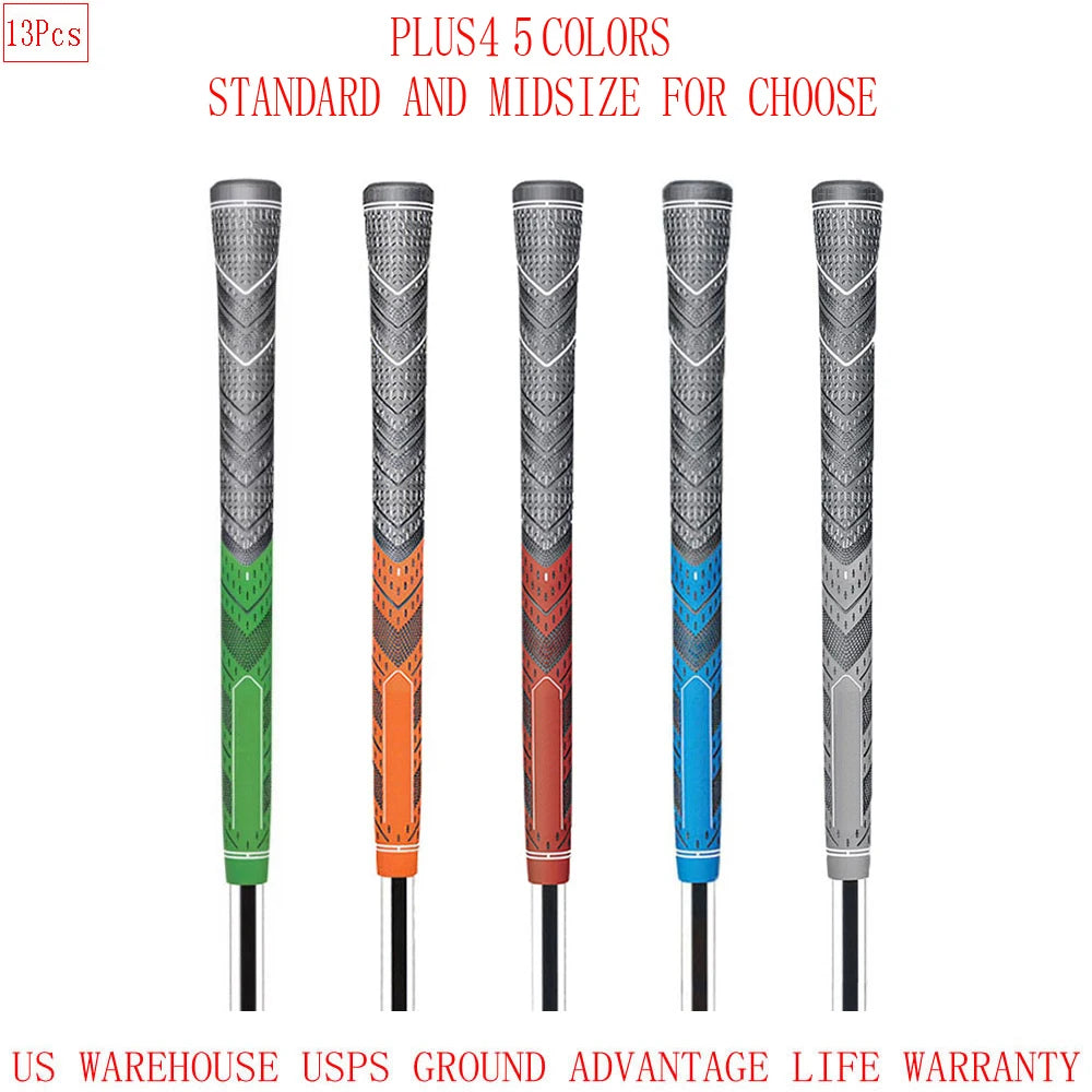 Golf Club Grips, 13PCs, Anti-slip 60R Natural Rubber