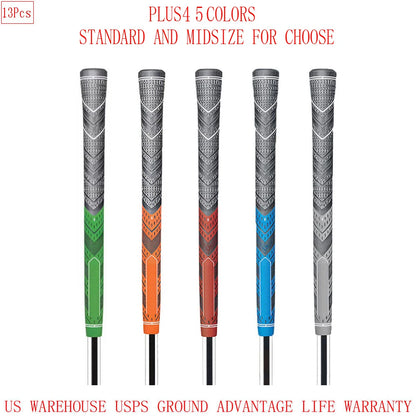 Golf Club Grips, 13PCs, Anti-slip 60R Natural Rubber
