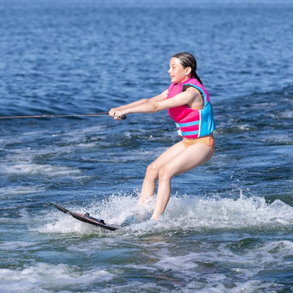 All-Star Water Skis w/ Trainer Bar & Rope— Combo Water Skis for Kids & Beginners