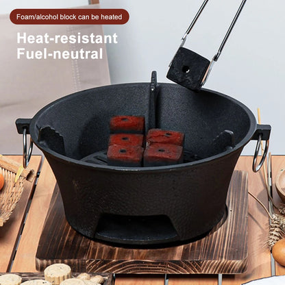 Round Stainless Steel Barbecue Grill, Portable Camping Stove, Tabletop Picnic