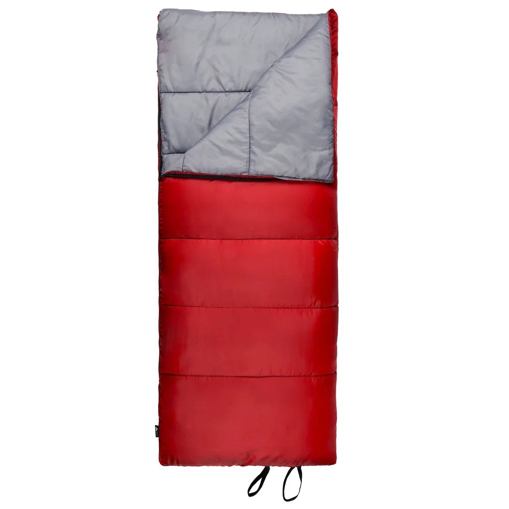Sleeping Bag Compact Lightweight, 50F Warm Weather Camping, Machine Washable, Insulated, Fabric Stuff Sack