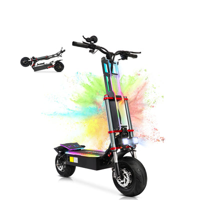 Electric Scooter, 12 Fat Tire, E-Mountain Scooter, Adult Foldable, 3000W*2 Motor, 60V38AH Battery