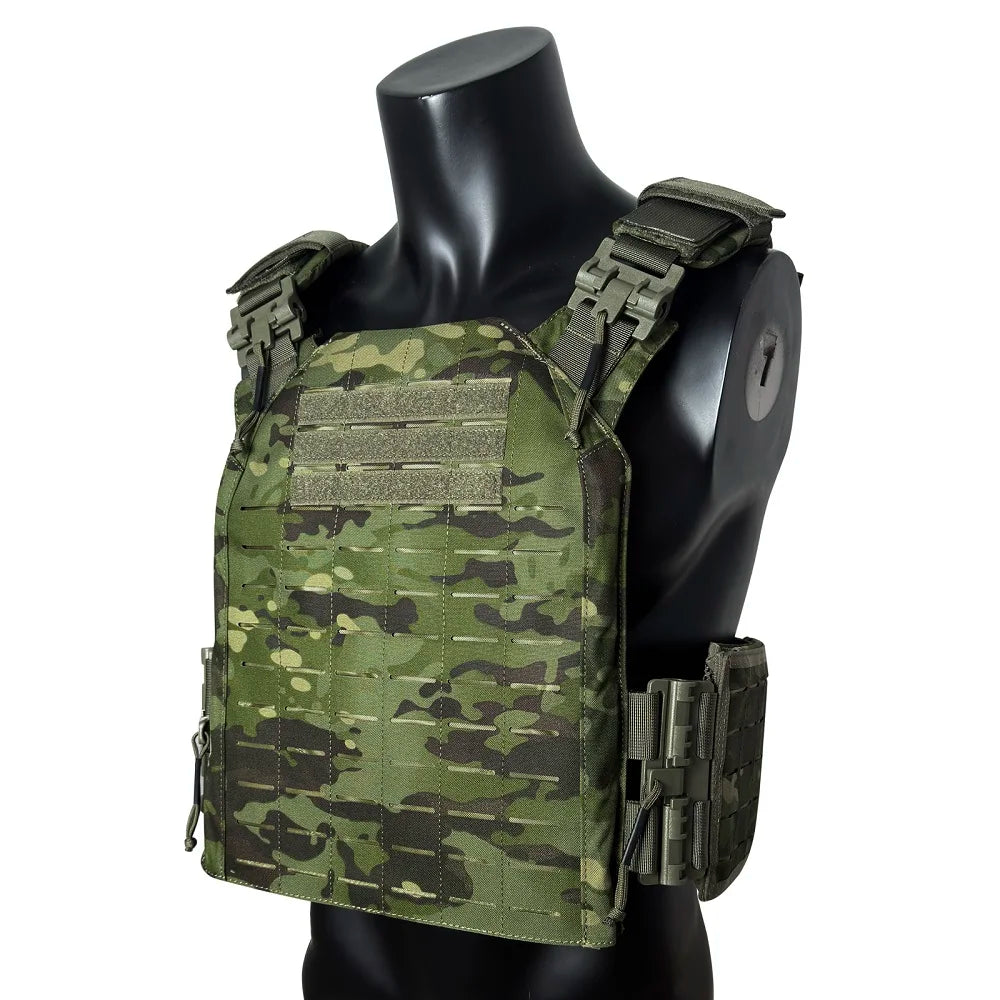 Outdoor Tactical Hunting Vest, Protective Adjustable MOLLE Nylon Plate Carrier