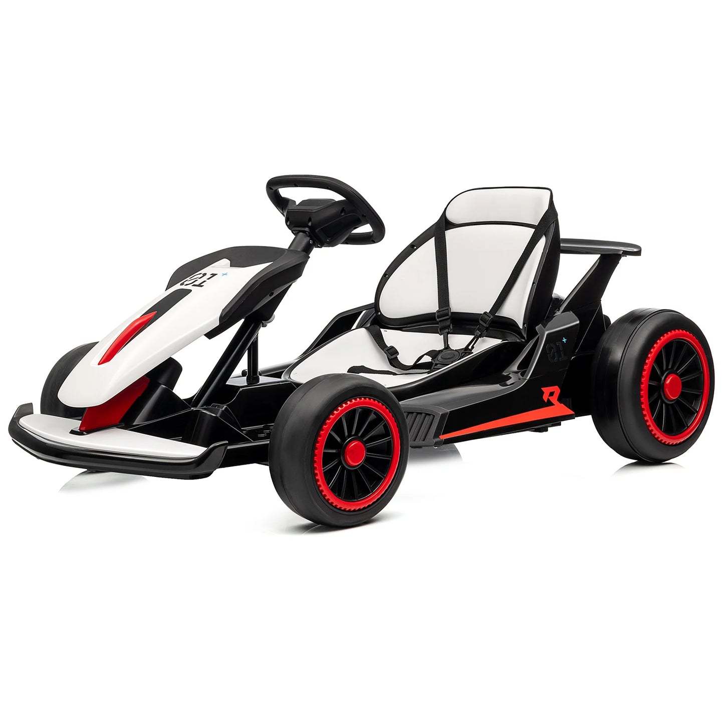 Electric Go Kart for Kids, 24V Drift Kart with Battery Motor, Electric Pedals