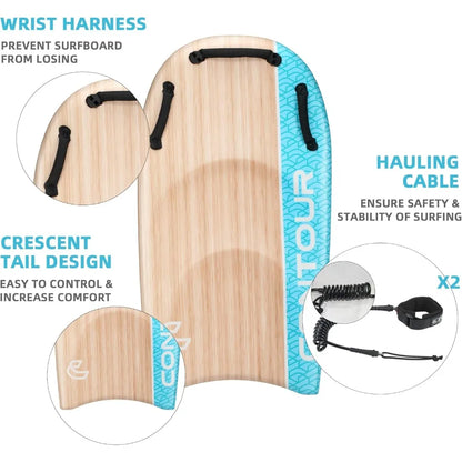45'' Body Board Surfboards Bodyboards with Handles