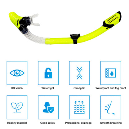 Silicone Snorkel, Swimming Diving Snorkel w/ Hanging Buckle Comfortable Breathing Tube