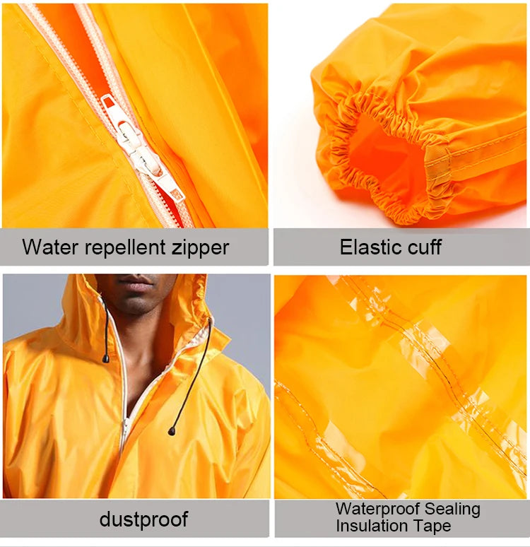 Raincoat /Conjoined Raincoat/Overalls, Men and Women, Hooded Rain Suit