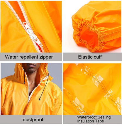 Raincoat /Conjoined Raincoat/Overalls, Men and Women, Hooded Rain Suit