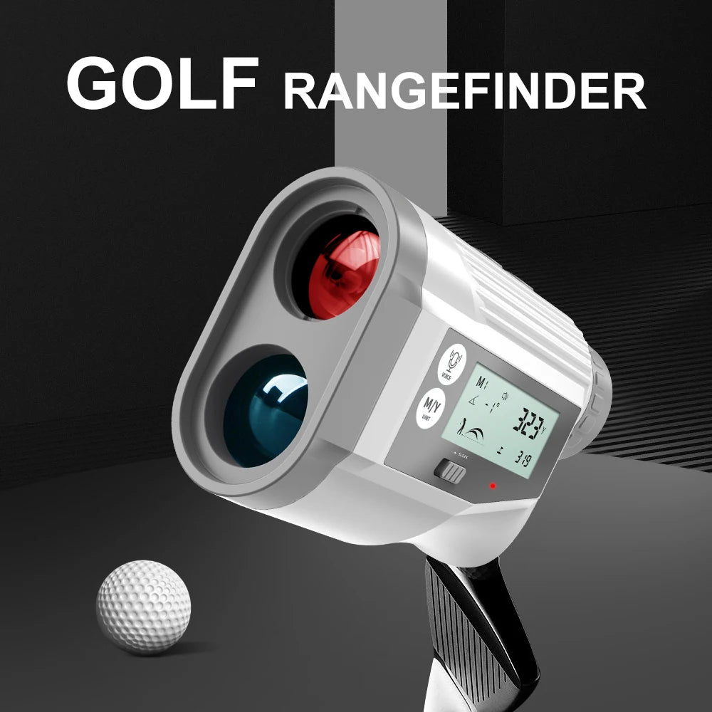 Golf Rangefinder, 1090 Yards w/ Angle Switch, Voice Prompts and Side Display