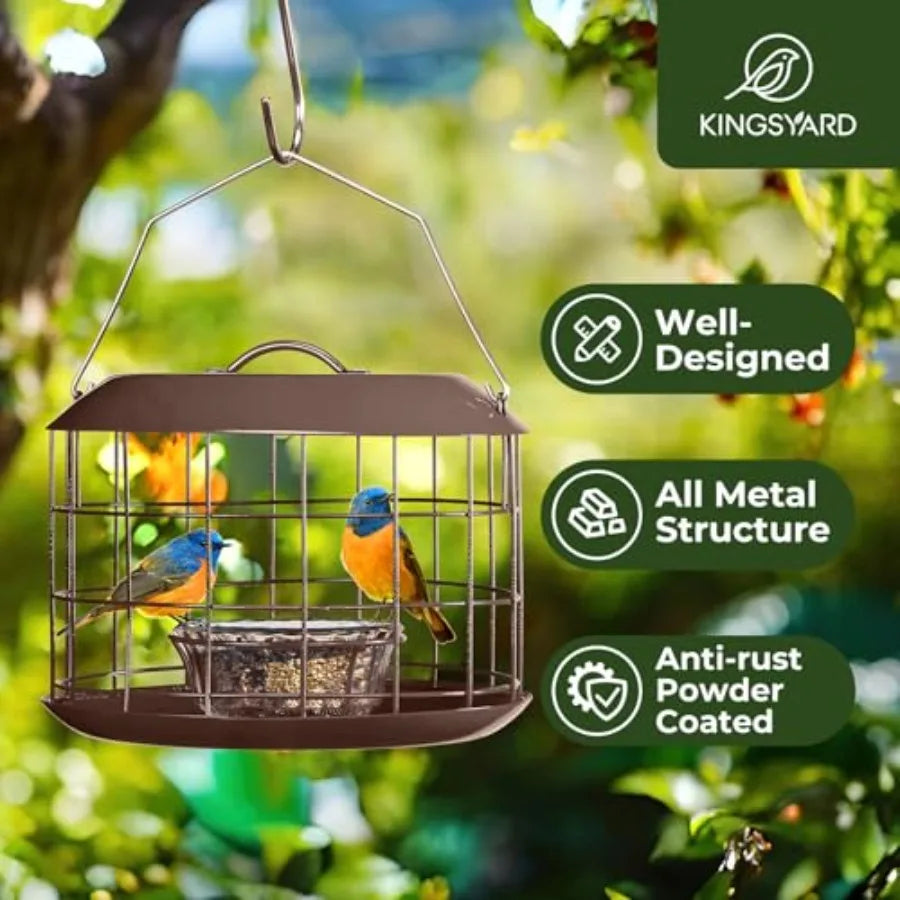 Bluebird Feeders, Outdoor Hanging Squirrel-Proof Bird Feeder