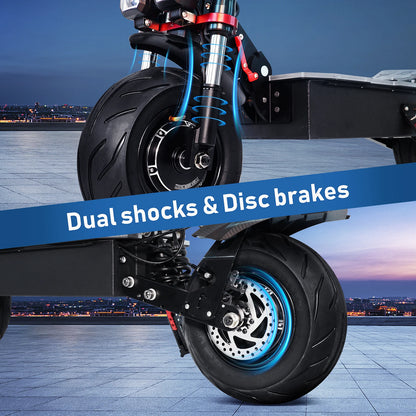 Electric Scooter, 12 Fat Tire, E-Mountain Scooter, Adult Foldable, 3000W*2 Motor, 60V38AH Battery
