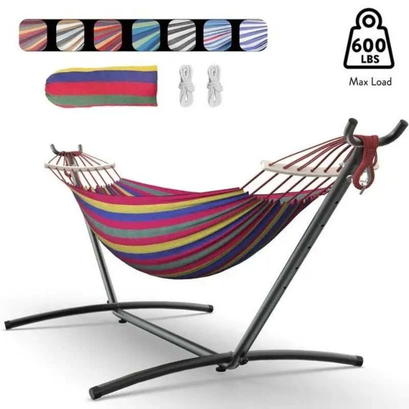 Hammock Bed w/ Adjustable Stand- 600lb Capacity w/Storage Bag,