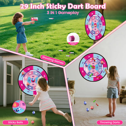 Night-Light Bow Arrow Guns for Girls,  Archery Stand Target Board for Kids