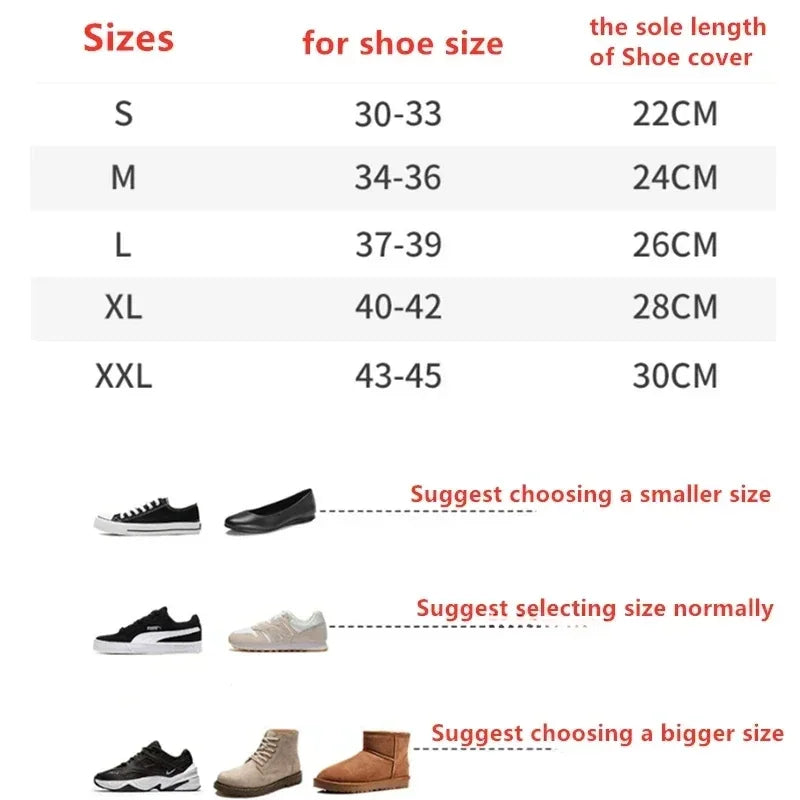 Waterproof Silicone Shoe Cover, Rain Boots Cover, Non-slip Shoes Protector Reusable