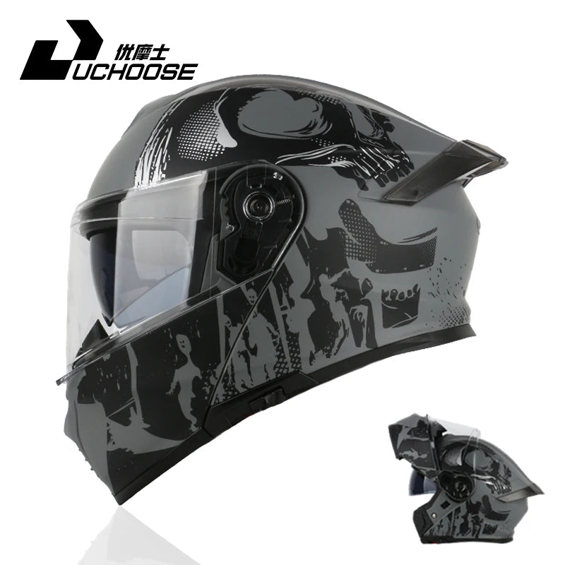High Quality Motorcycle Helmet, DOT Approved, Unisex, Four Seasons, Motocross, Modular Flip Up Visor, Off Road