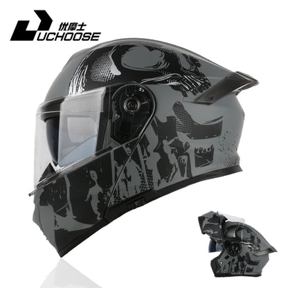 High Quality Motorcycle Helmet, DOT Approved, Unisex, Four Seasons, Motocross, Modular Flip Up Visor, Off Road