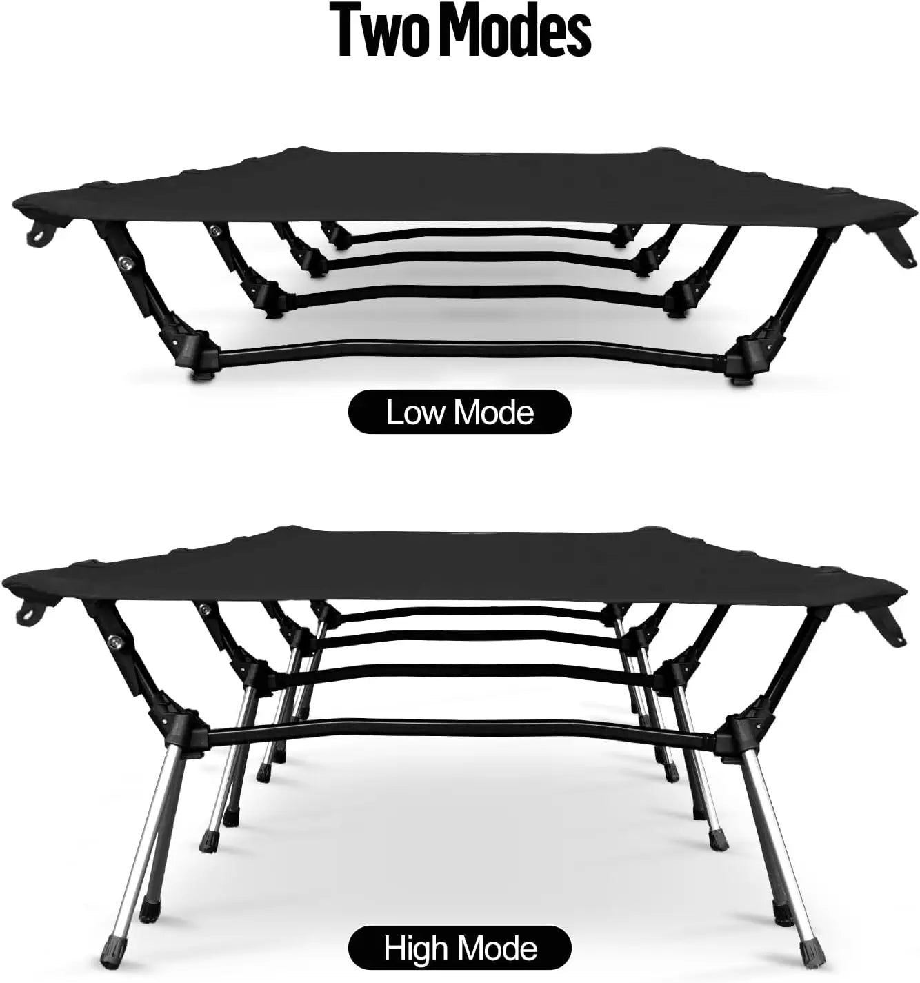 Camping Cot Bed, Portable Folding Sleeping Cots, for Adults 1-Person Elevated Off-Ground