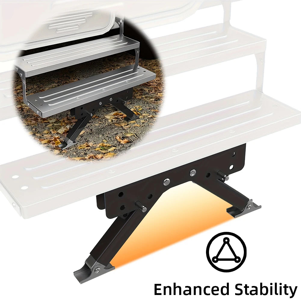 RV Step Stabilizer, Adjustable Foldable Ground Support Jacks for RV, Height Ranges from 2.8in To 11.3in