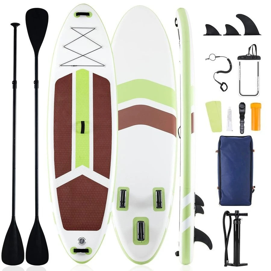 Inflatable, Stand Up Paddle Board w/ Premium SUP, Paddle Wide-Stable Design Non Slip Deck