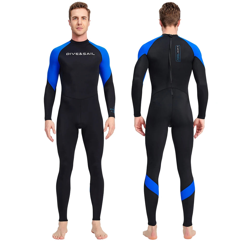 Scuba Diving Wetsuit, Men's Thermal Warm Swimming Full Body Suit for Water Sport