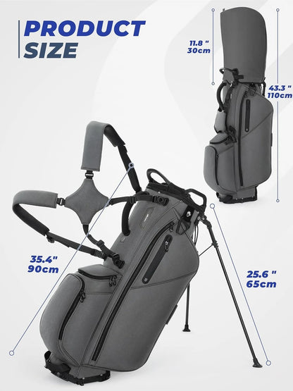 Golf Stand Bag, Lightweight w/ 7 Way Full-Length Dividers, Weather-Resistant, Cooler Pockets
