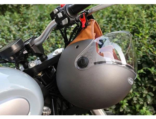 Moped Helmet, Electric Scooter Retro Sport Warm Half Helmet