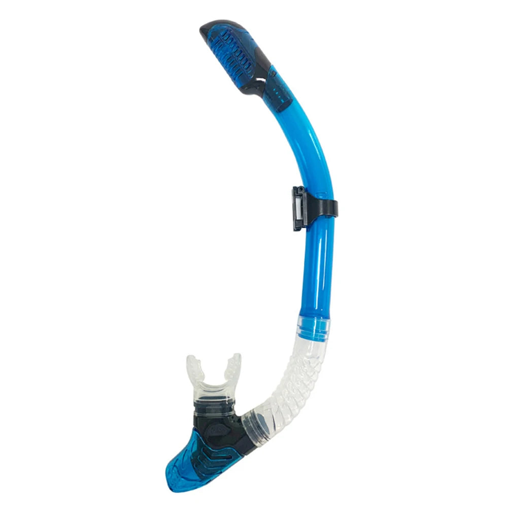 Silicone Snorkel, Swimming Diving Snorkel w/ Hanging Buckle Comfortable Breathing Tube