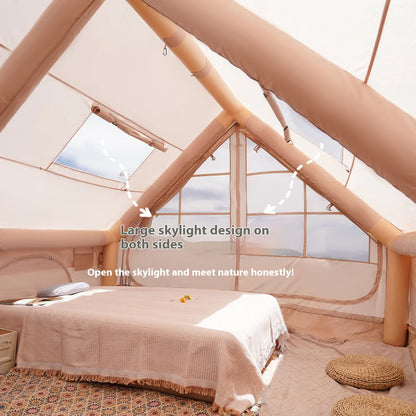 Inflatable Tents for Adult Camping, Luxury Tents, w/ Stove Plug, 4/6/8 Person Family Tent
