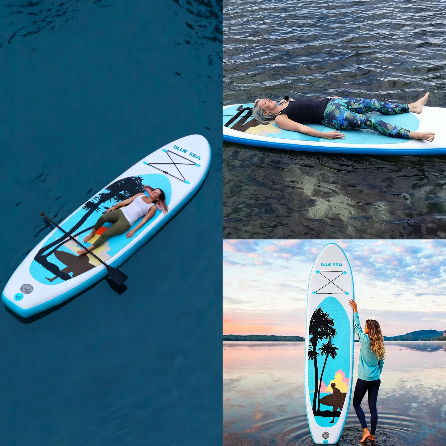 All-Around Inflatable Paddle Board, 11ft×32in for Adults, Includes Paddle, Pump, Backpack & Fin