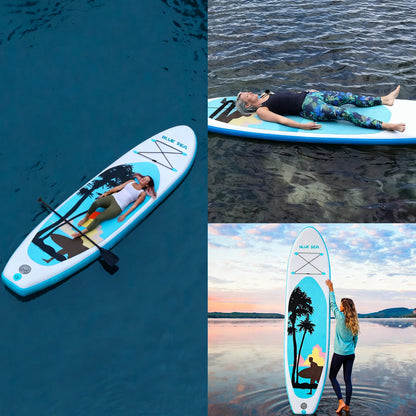 All-Around Inflatable Paddle Board, 11ft×32in for Adults, Includes Paddle, Pump, Backpack & Fin
