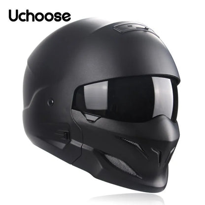 Multi-Purpose Combination Detachable Helmet, DOT Certified, Motorcycle Half Predator Helmet