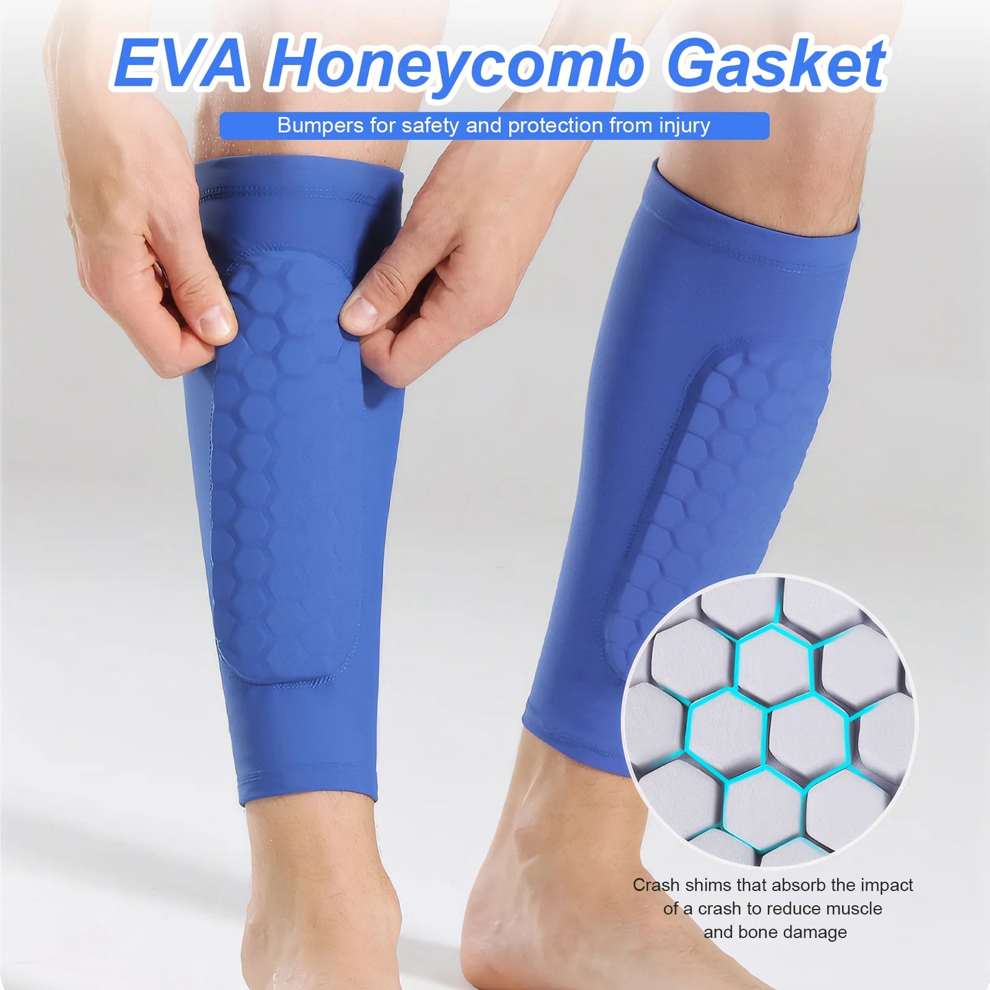 Soccer Shin Guards, with Lightweight Calf Protective Pads for Kids, Youth, Adults